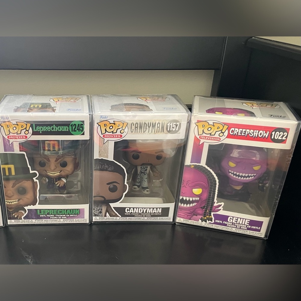 (3) HORROR MOVIE FUNKO POPS CANDYMAN LEPRECHAUN GENIE